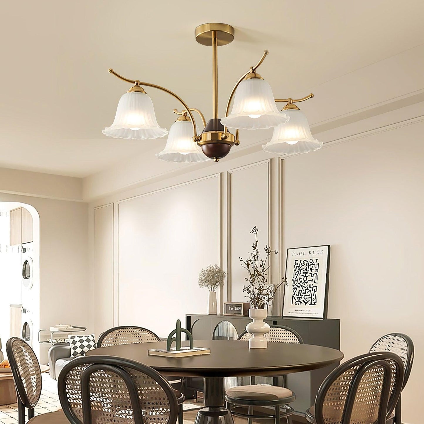 Flora Brass Chandelier - Nuvé