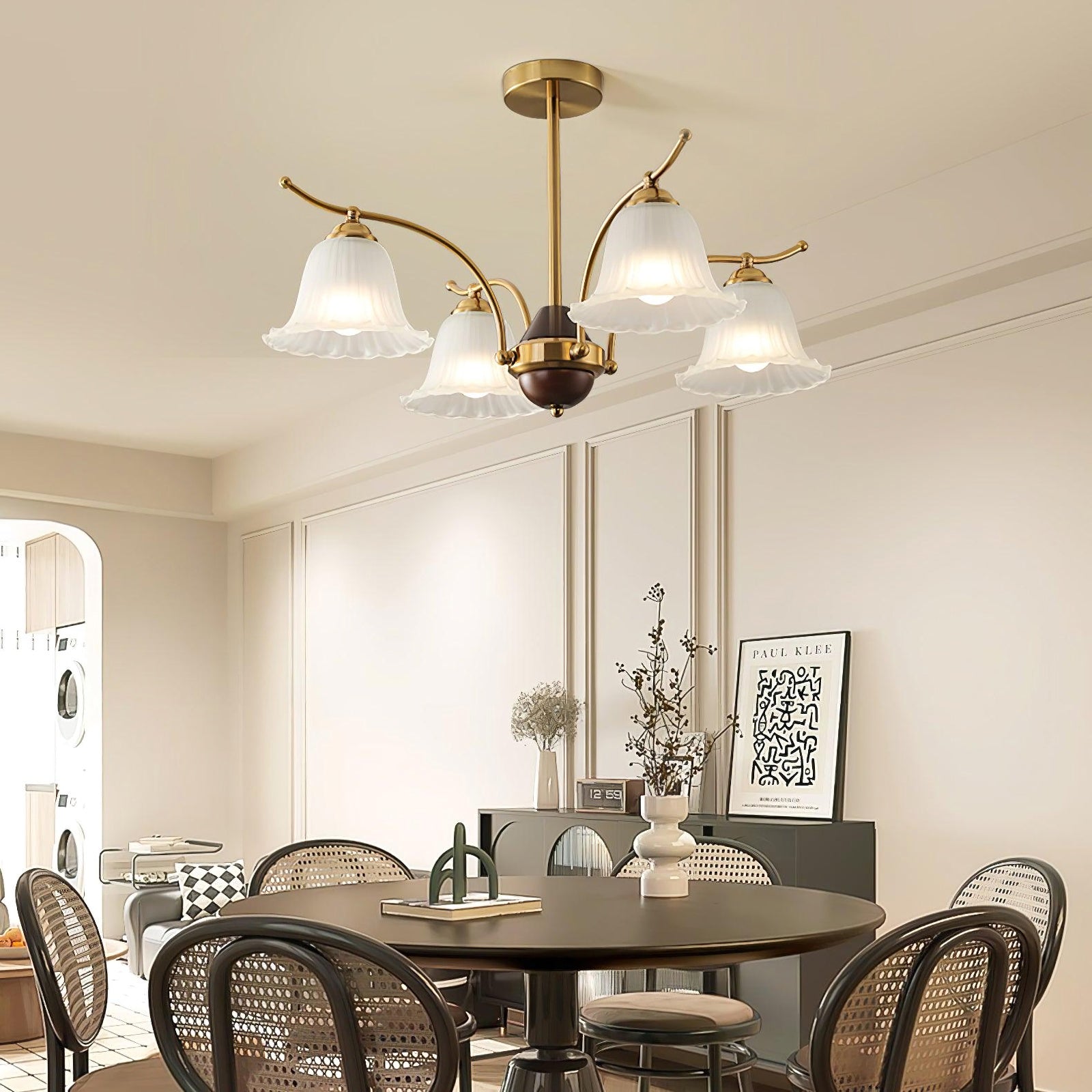 Flora Brass Chandelier - Nuvé