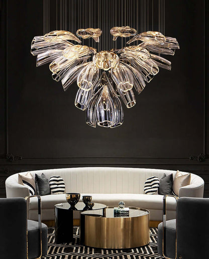 Glass Lotus Chandelier - Nuvé