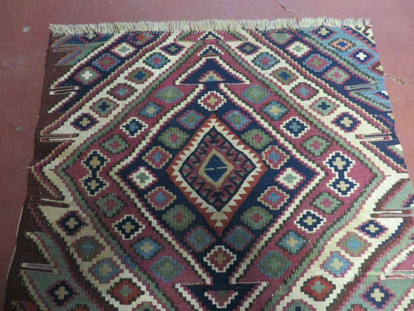 2' 1" X 4' 4" Antique Handmade Bagface Kilim Shirvan Caucasian Wool Rug Nice - Nuvé