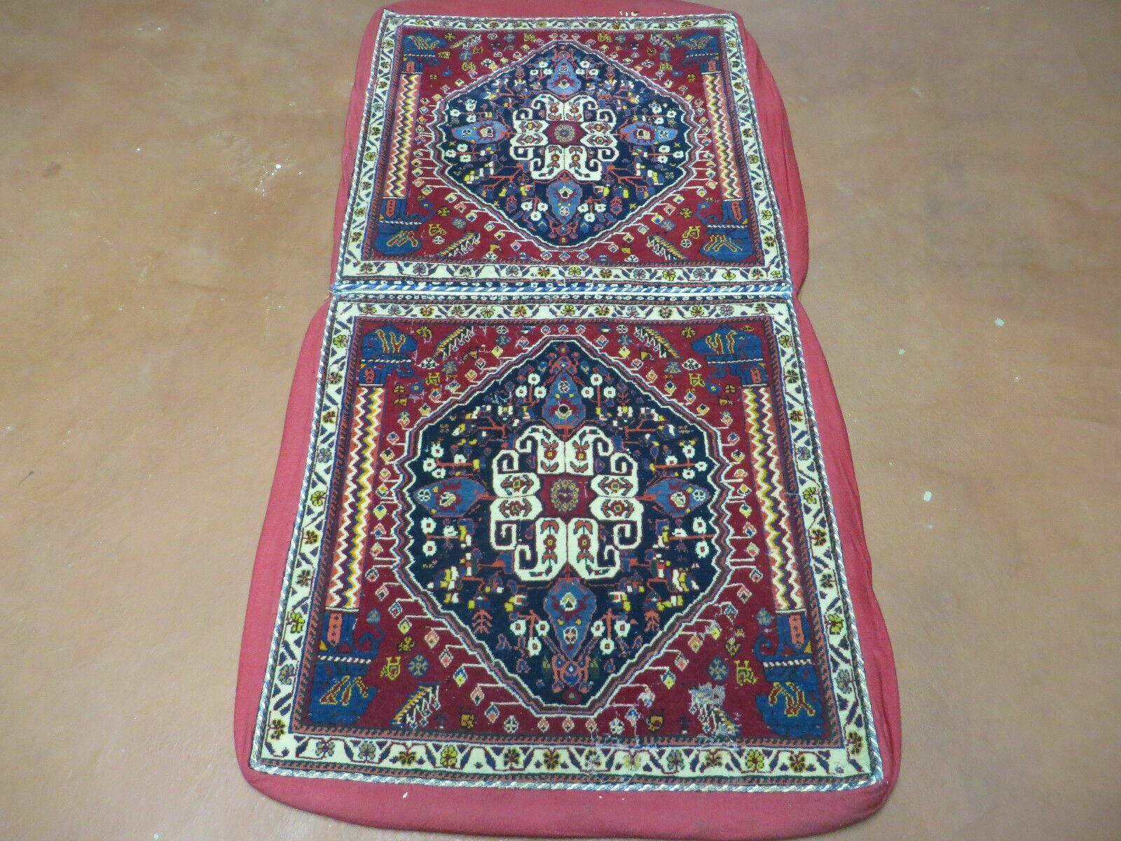 2'X 4' Antique Handmade Turkish Floral Oriental Wool Rug Pillow Case Cushion - Nuvé