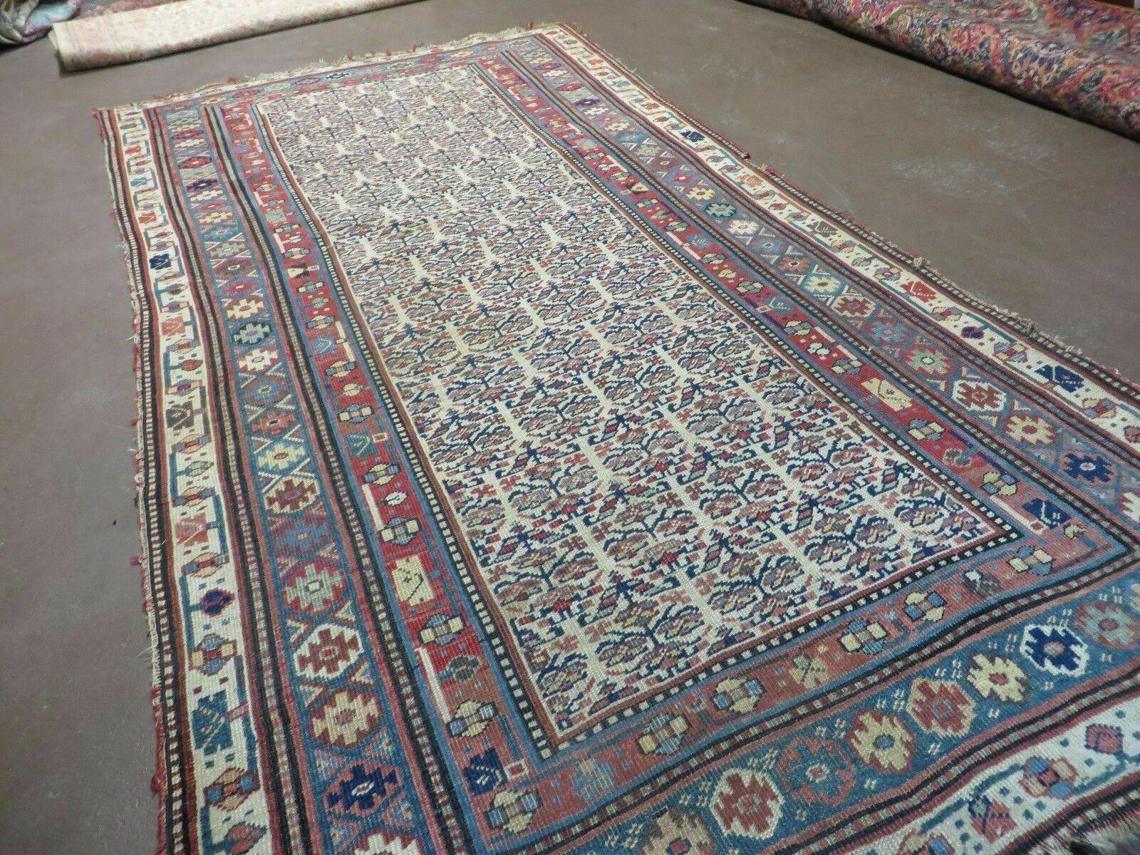 5' X 9' Antique Handmade Caucasian Kuba Wool Rug Veg Dye Runner Nice - Nuvé