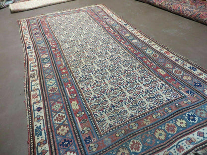 5' X 9' Antique Handmade Caucasian Kuba Wool Rug Veg Dye Runner Nice - Nuvé