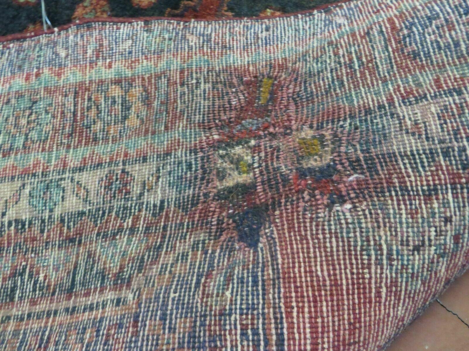 4' X 9' Antique Handmade Turkish Tribal Oriental Geometric Wool Rug # 605 - Nuvé
