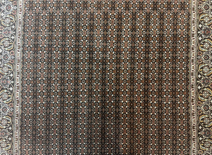 Persian Tabriz Rug 5x7, Black, Allover Pattern - Nuvé