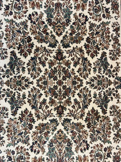 Karastan Rug 5.9 x 9, Ivory Sarouk #760, Wool Vintage Original Collection 700 Series - Nuvé