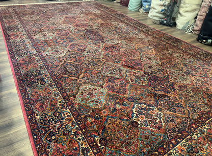 10x18 Karastan Multicolor Panel Kirman Rug #717, Palace Size Wool Discontinued Original 700 Series - Nuvé