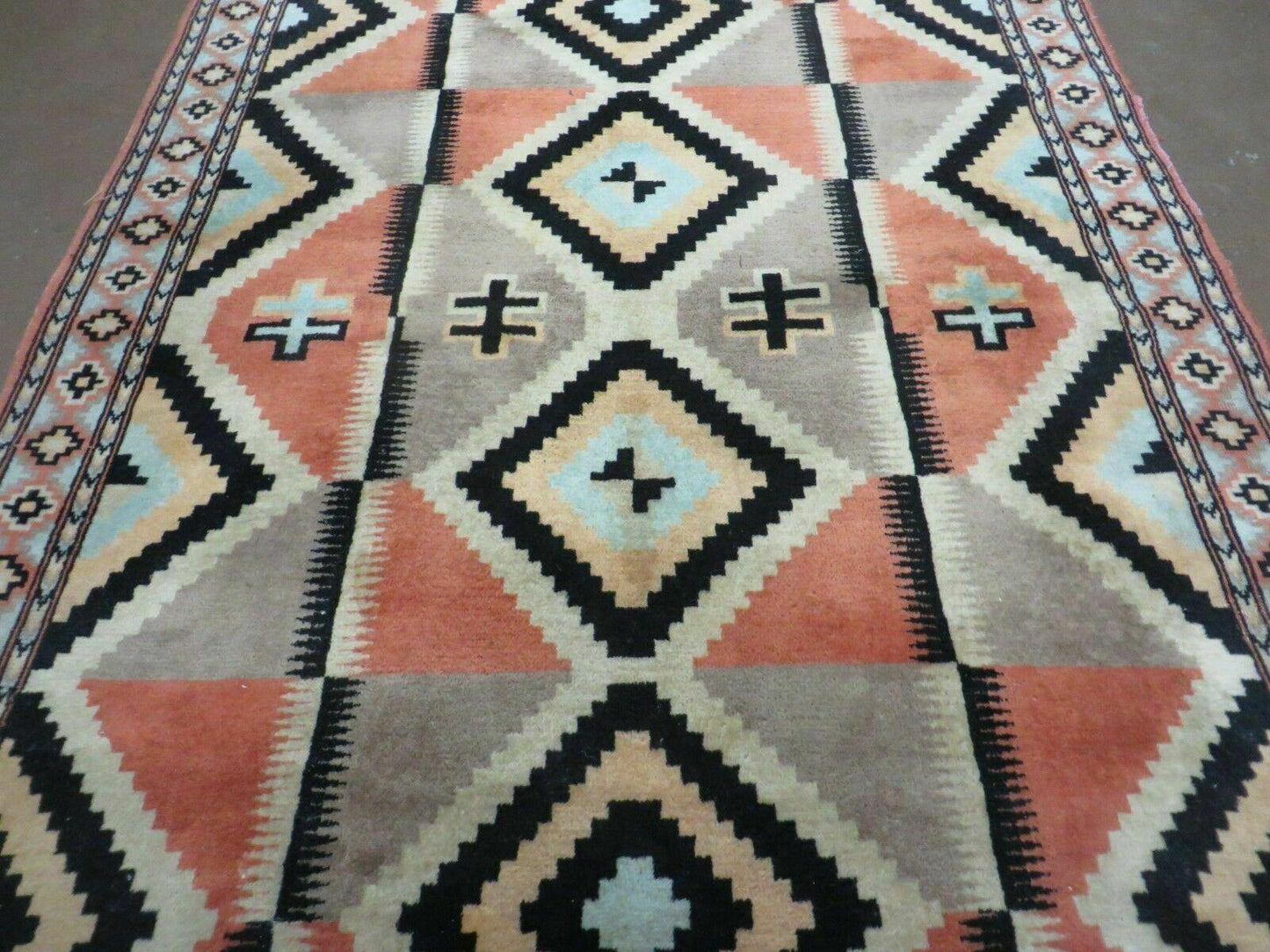 4' X 6' Vintage Handmade Turkish Melas Oushak Wool Rug Carpet Mehrab Red Nice - Nuvé