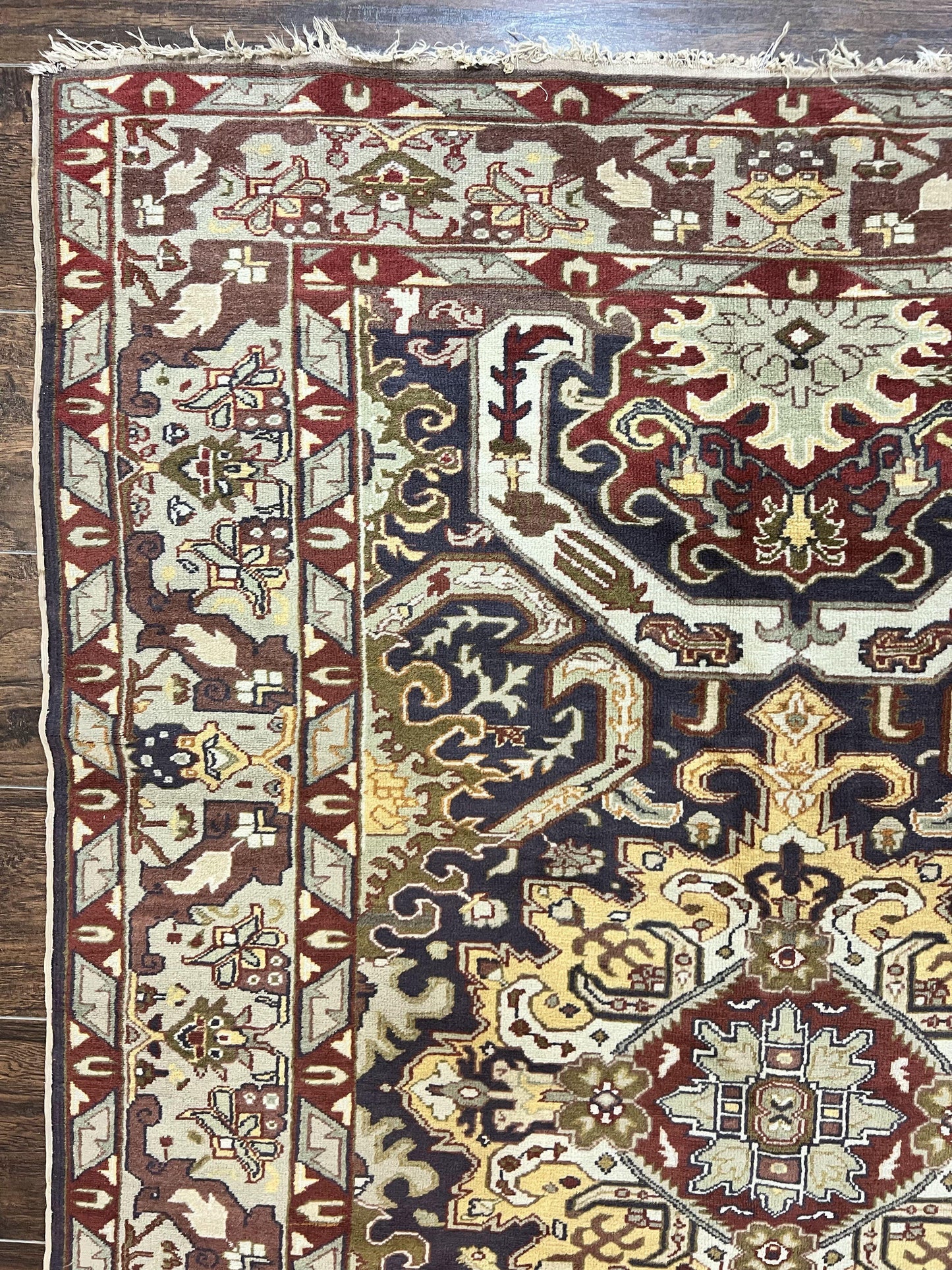 Antique Caucasian Rug, Kuba Seychour Rug, Handmade Wool Oriental Carpet, Azerbaijan Rug - Nuvé