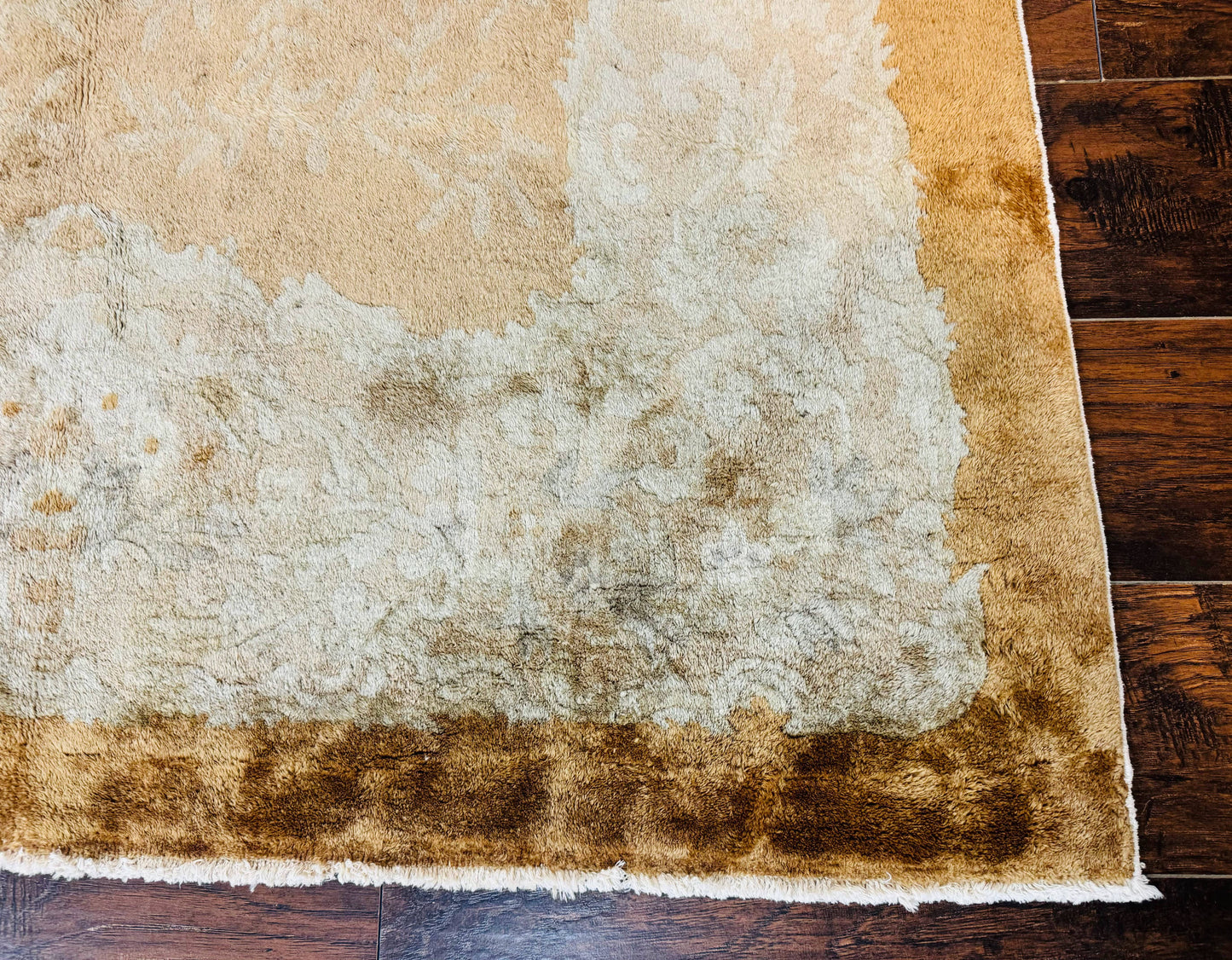 Chinese Peking Rug 5x7, Golden-Tan, Vintage Chinese Wool Carpet - Nuvé