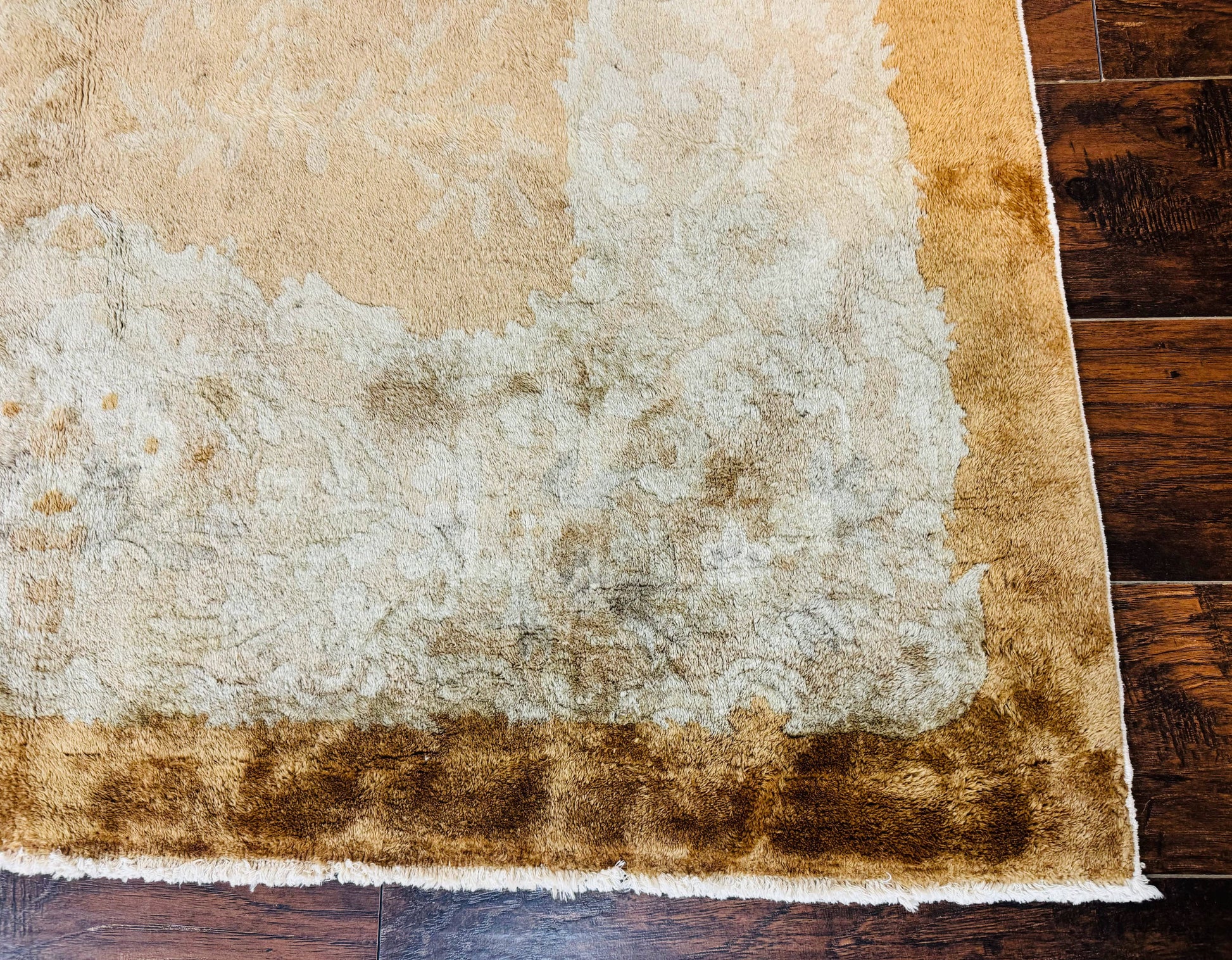 Chinese Peking Rug 5x7, Golden-Tan, Vintage Chinese Wool Carpet - Nuvé