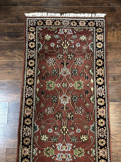 Indo Persian Sarouk Runner Rug 2.8 x 20 ft Runner for Hallway, Long Runner Rug, Handmade - Nuvé