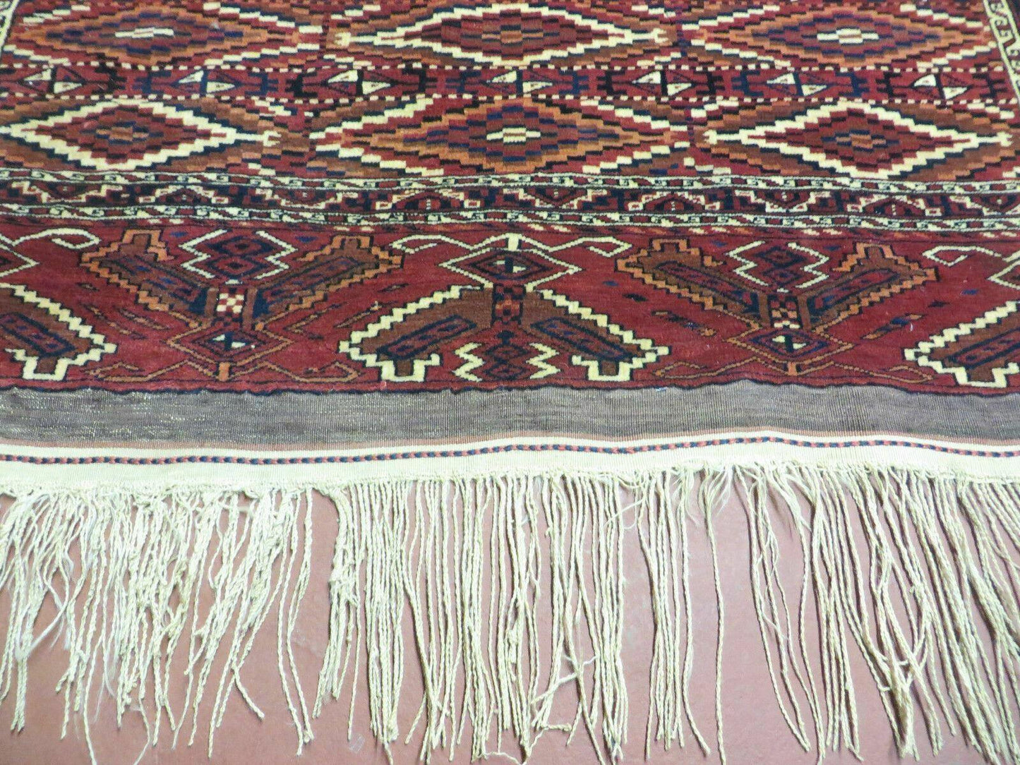 4' X 8' Antique Handmade Russian Bokhara Turkoman Yamud Wool Rug Carpet Nice - Nuvé