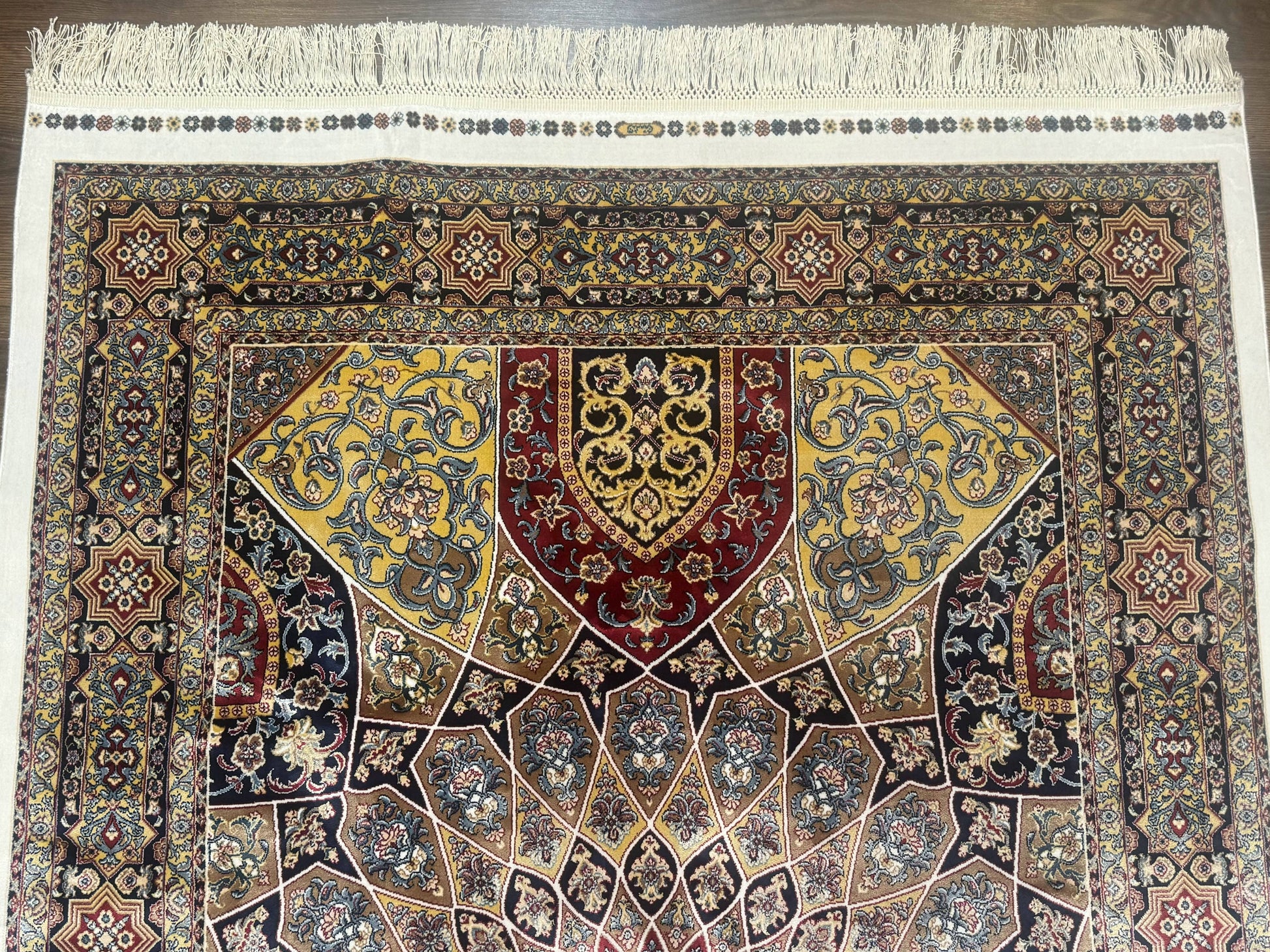 Turkish Silk Rug 4x6, Dome Design, Memluk Carpet, Bamboo Silk, New - Nuvé