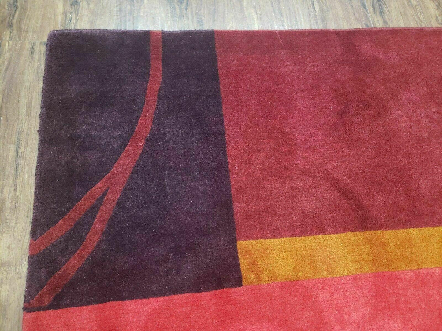 8' X 10' Tibetan Nepal Art Deco Hand Knotted Wool Rug Modern Contemporary Nice - Nuvé