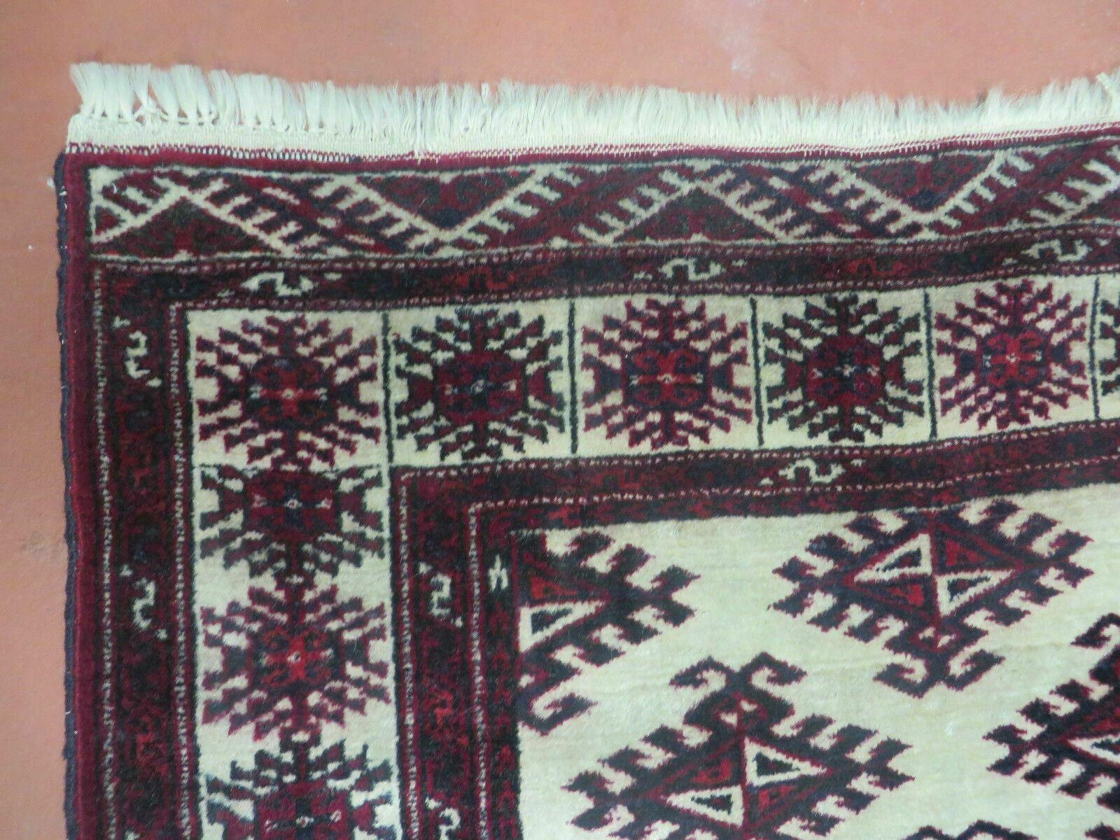 3' X 3' Vintage Handmade Turkoman Bokhara Yamud Wool Rug Nice - Nuvé