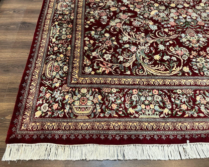 Burgundy Persian Rug 8x10, Pak Persian Floral Carpet, Very Fine 300 KPSI - Nuvé