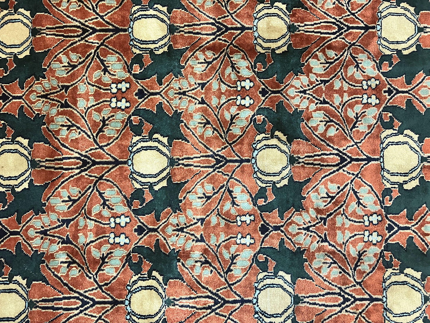 Indo Persian Bidjar Rug 8x10, Red and Black, Handmade Vintage Wool Carpet - Nuvé