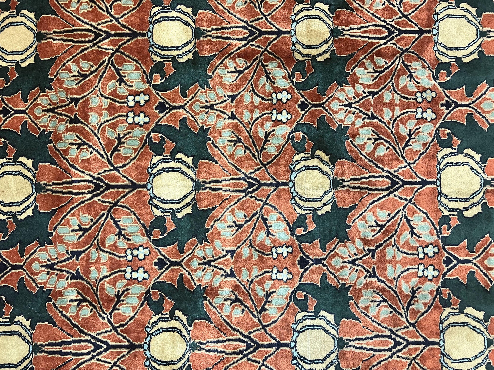 Indo Persian Bidjar Rug 8x10, Red and Black, Handmade Vintage Wool Carpet - Nuvé