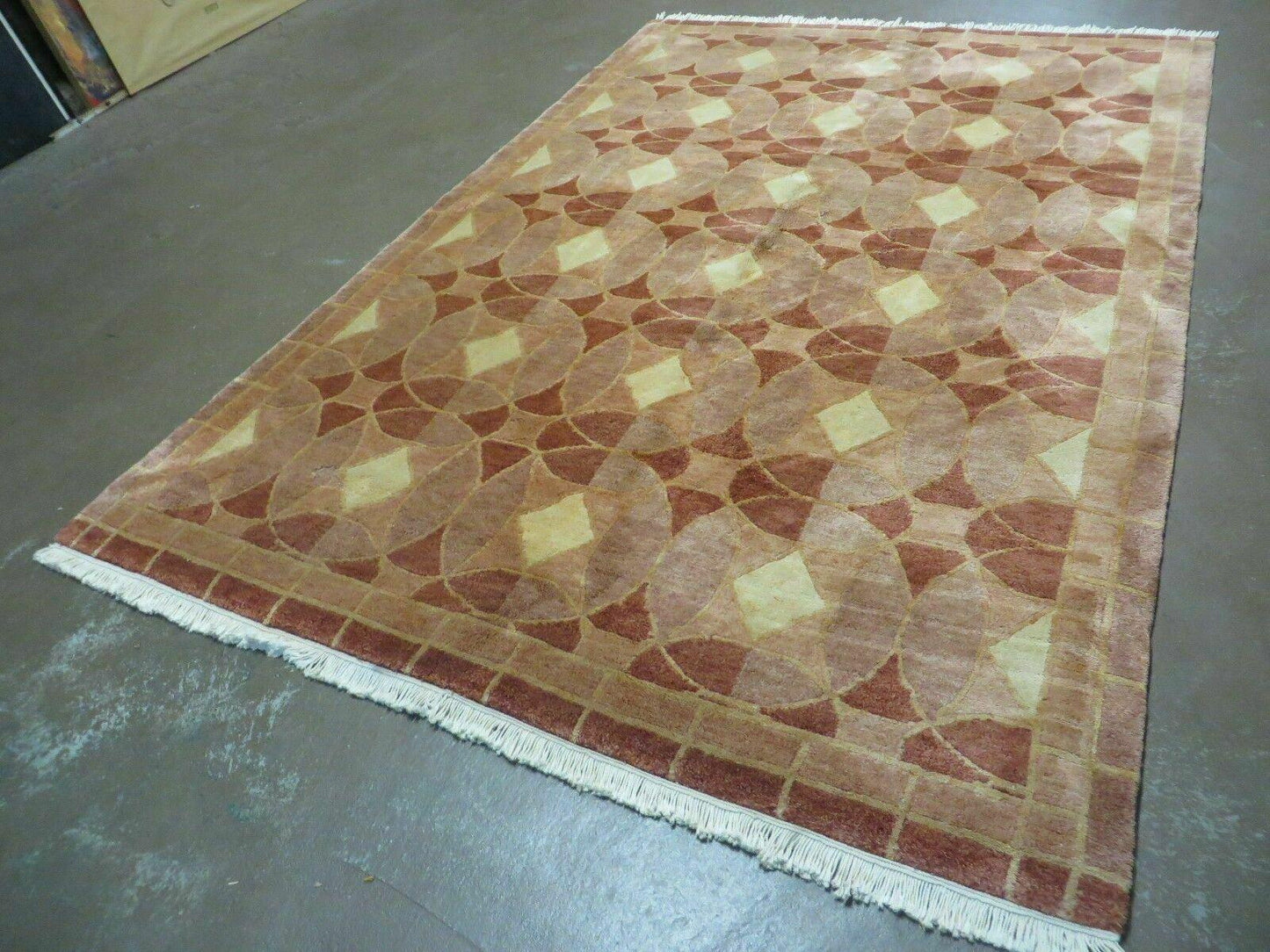 5' X 7' Modern Tibetan Nepal Art Deco Chinese Hand Knotted Wool Rug Decorative Contemporary Home Décor - Nuvé