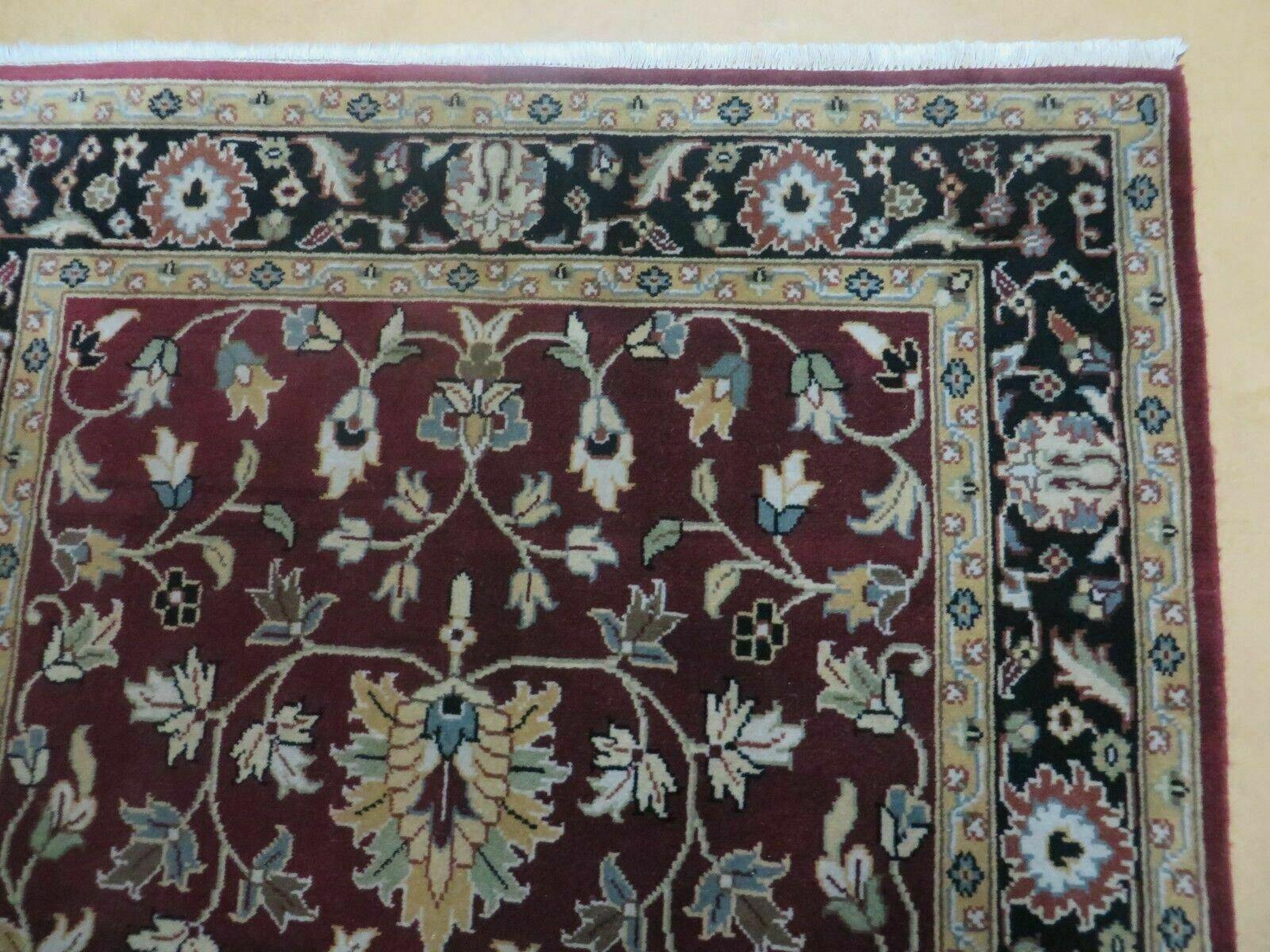 4' X 6' Handmade Finely Knotted Indian Agra Pattern Wool Rug Nice - Nuvé
