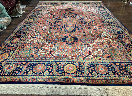 8.8 x 12 Karastan Heriz Rug #726, Vintage Wool Discontinued Carpet, Original 700 Series - Nuvé