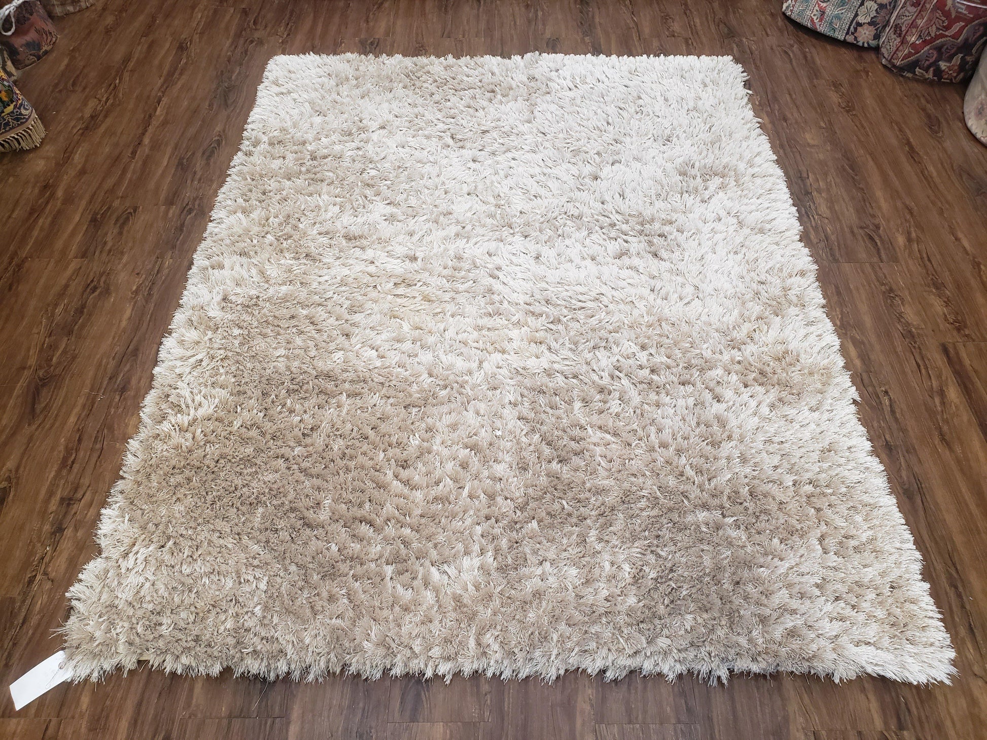 Ivory Shag Rug 6x7, Flokati Carpet, Shaggy Soft Plush Pile Area Rug, Modern Contemporary - Nuvé