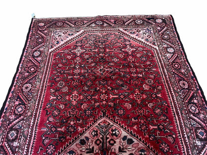 5.5 X 10 Antique Handmade Wool Tribal Gallery Rug All Over Red Runner Corridor - Nuvé