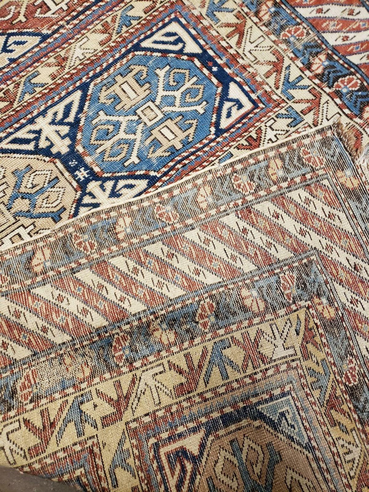 Antique Caucasian Rug 3x5, Shirvan Kazak Tribal Carpet - Nuvé