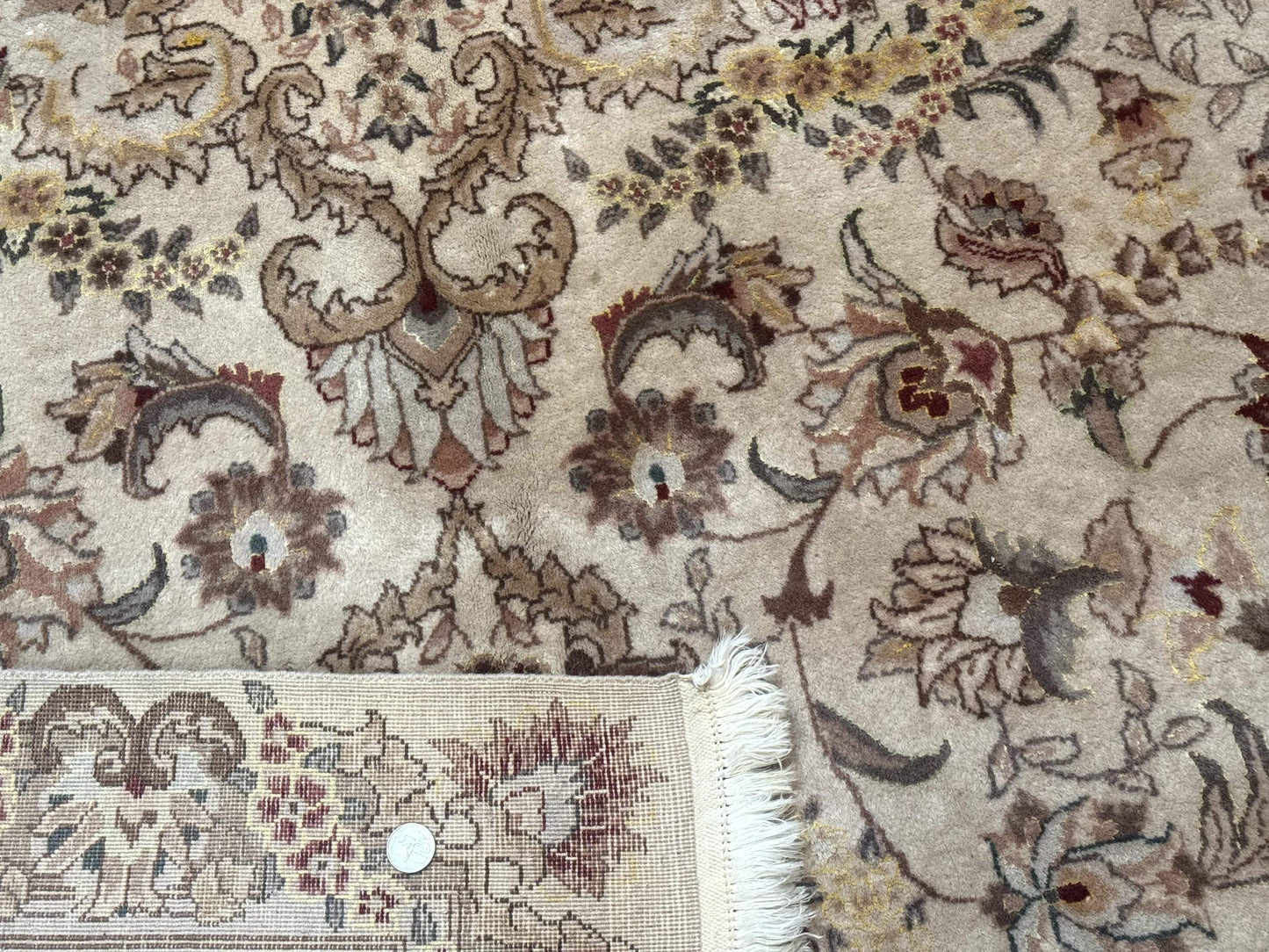 Sino Persian Rug 8x12, Wool & Silk, Traditional Elegant Carpet, Fine 200 KPSI - Nuvé