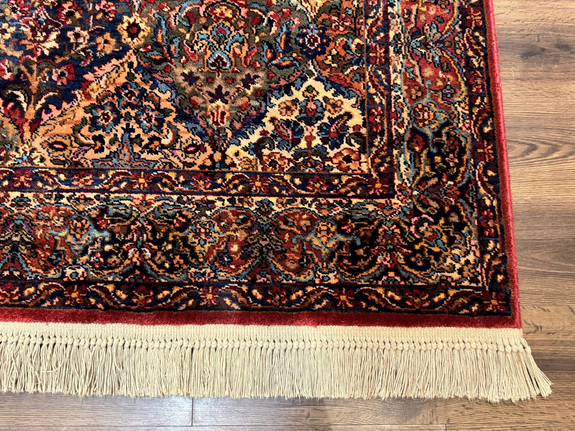5.9 x 9 Karastan Rug Multicolor Panel Kirman #717, Original 700 Series, Wool - Nuvé