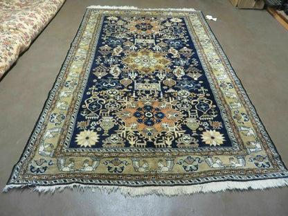 Persian Qum Rug 5.6 x 8.8, Navy Blue - Nuvé
