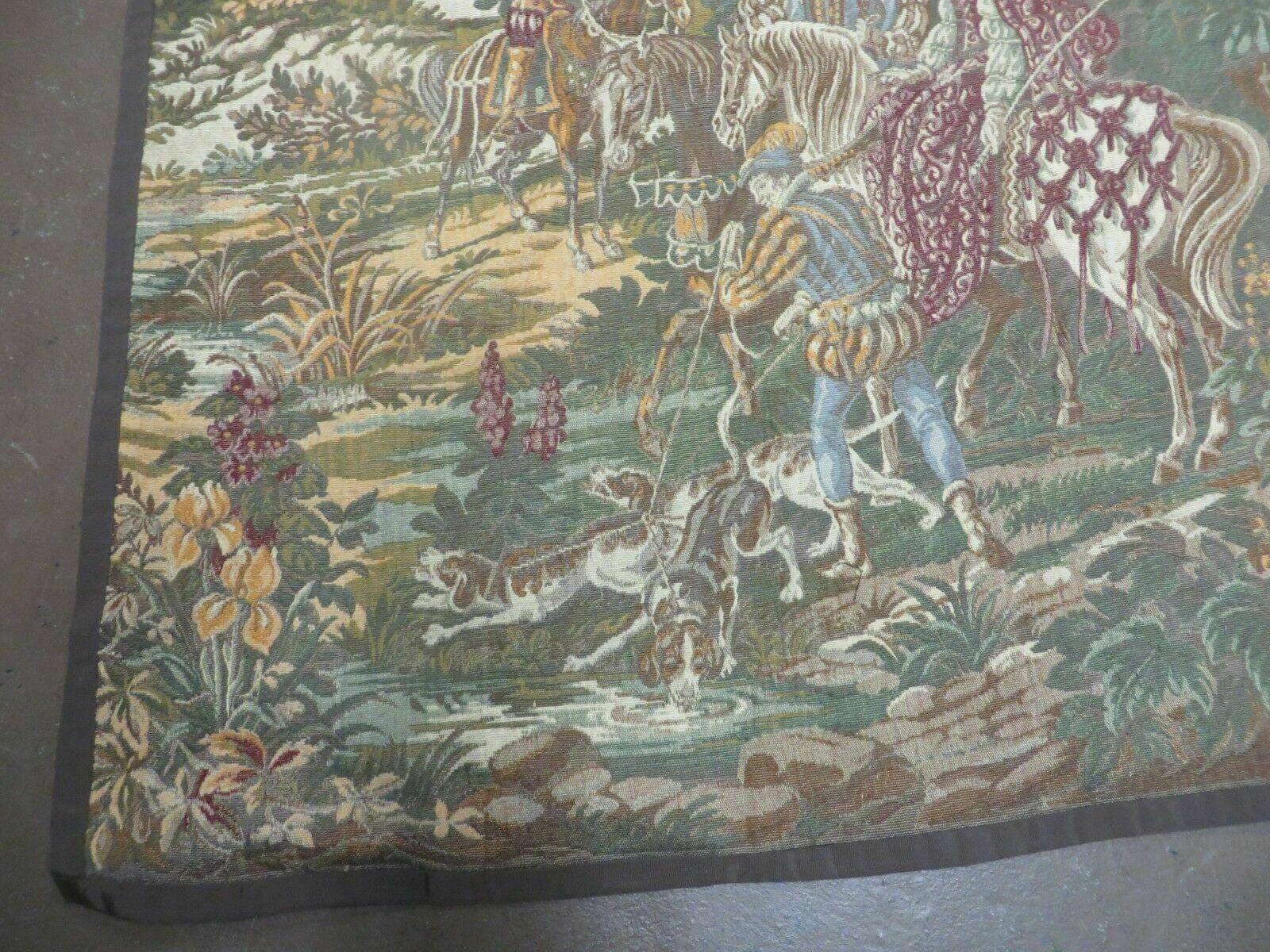 4' X 5' Vintage Tapestry Belgium Hand Loomed Victorian Nice 90f - Nuvé