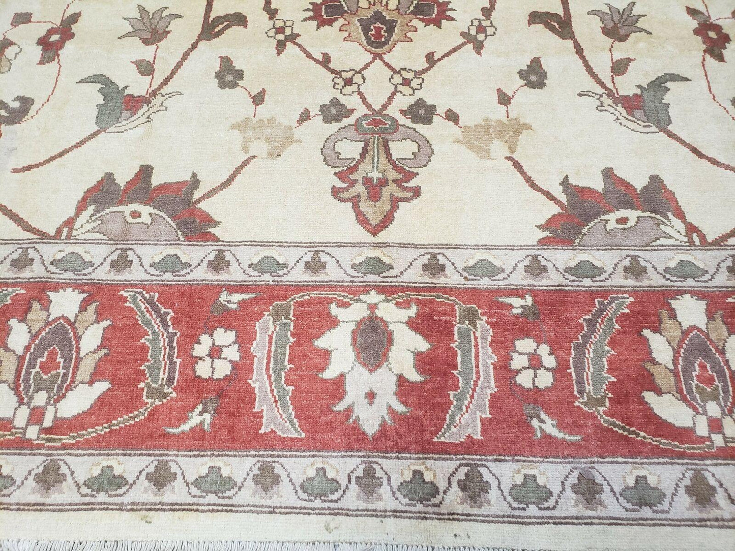 9' X 12' One-Of-A-Kind William Pak Peshawar Hand-knotted Wool Rug Nice - Nuvé