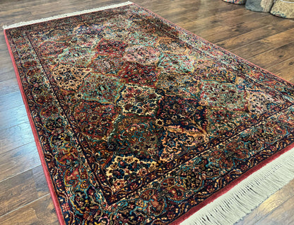 5.9 x 9 Karastan Rug Multicolor Panel Kirman #717, Original 700 Series, Wool - Nuvé