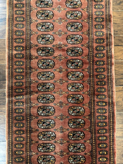Pakistani Turkoman Bokhara Runner Rug 2.8 x 12, Oriental Runner for Hallway - Nuvé