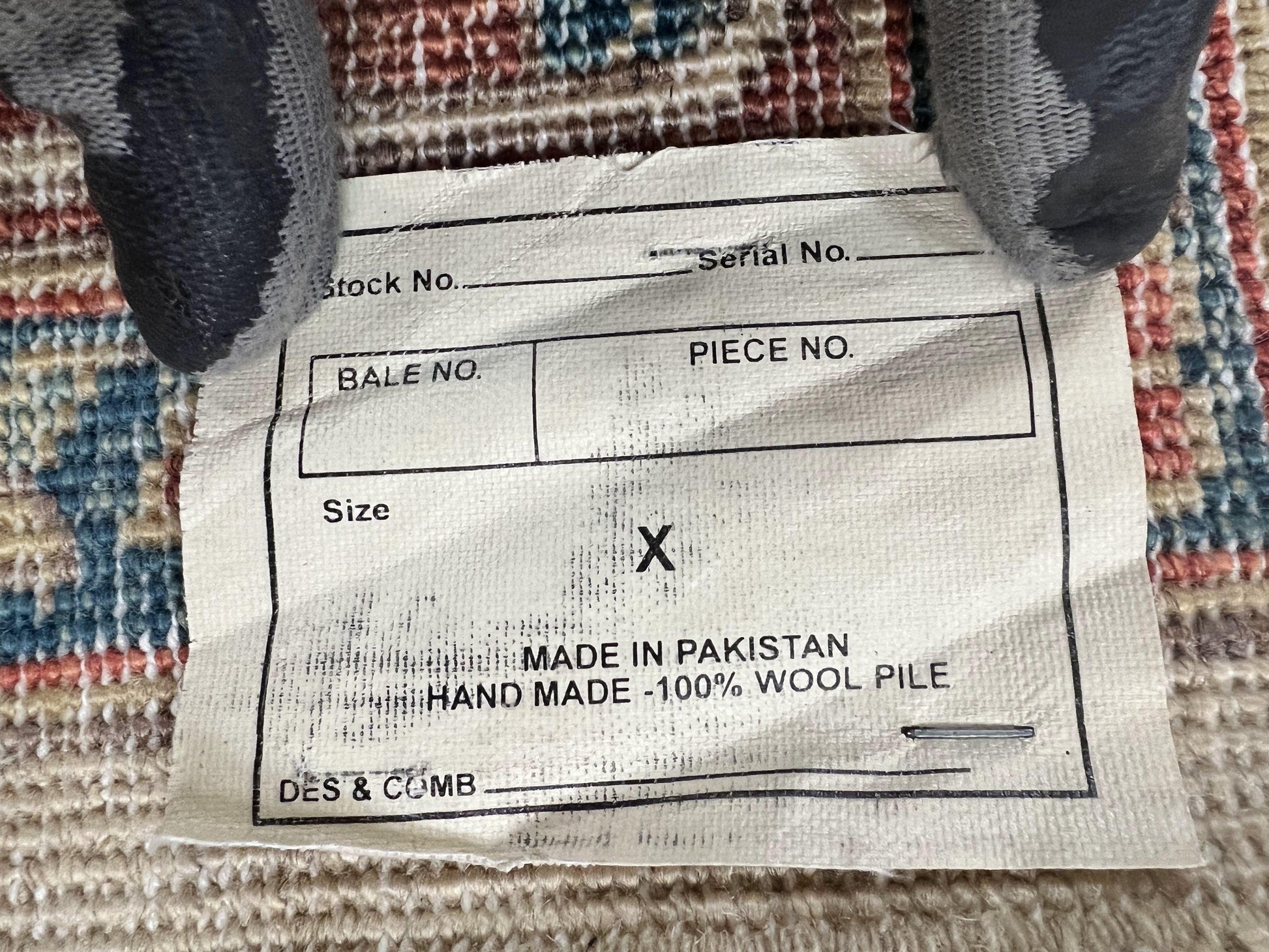 Peshawar Rug 5x7, Wool Hand Knotted Handmade Vintage Carpet, Serapi Design, Pakistani Rug 5 x 7 ft, Medium Sized, Geometric Rug - Nuvé