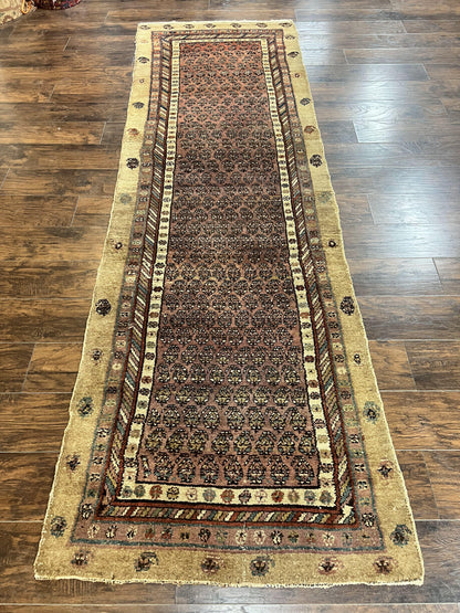 Antique Persian Sarab Runner Rug 3x11, Wool Camel Hair, Tribal Carpet for Hallway 3 x 11, Antique 1920s Rug, Handmade - Nuvé