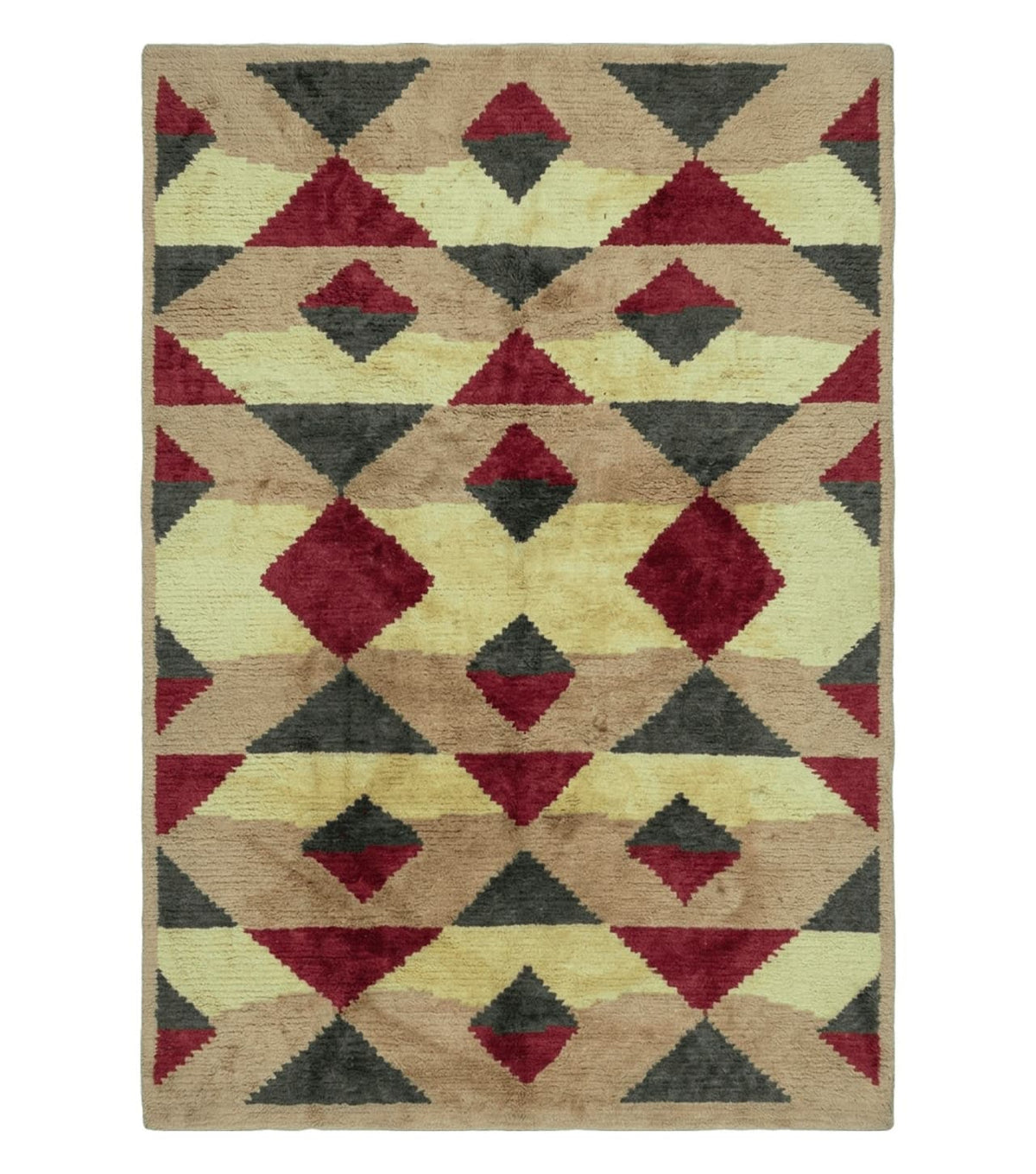 6' X 8' Handmade Tibetan Nepal Chinese Wool Rug Art Deco Contemporary Modern