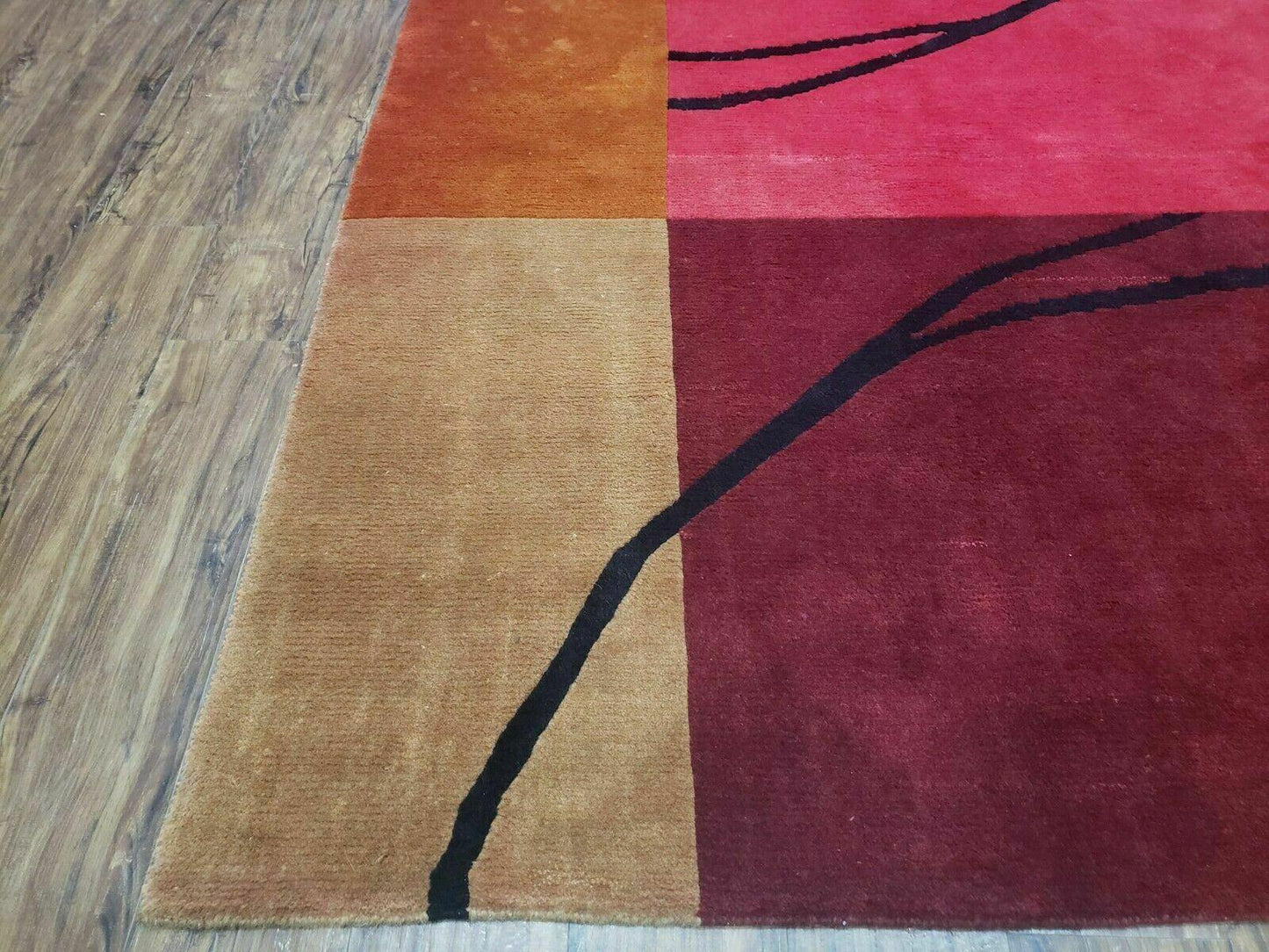 8' X 10' Tibetan Nepal Art Deco Hand Knotted Wool Rug Modern Contemporary Nice - Nuvé