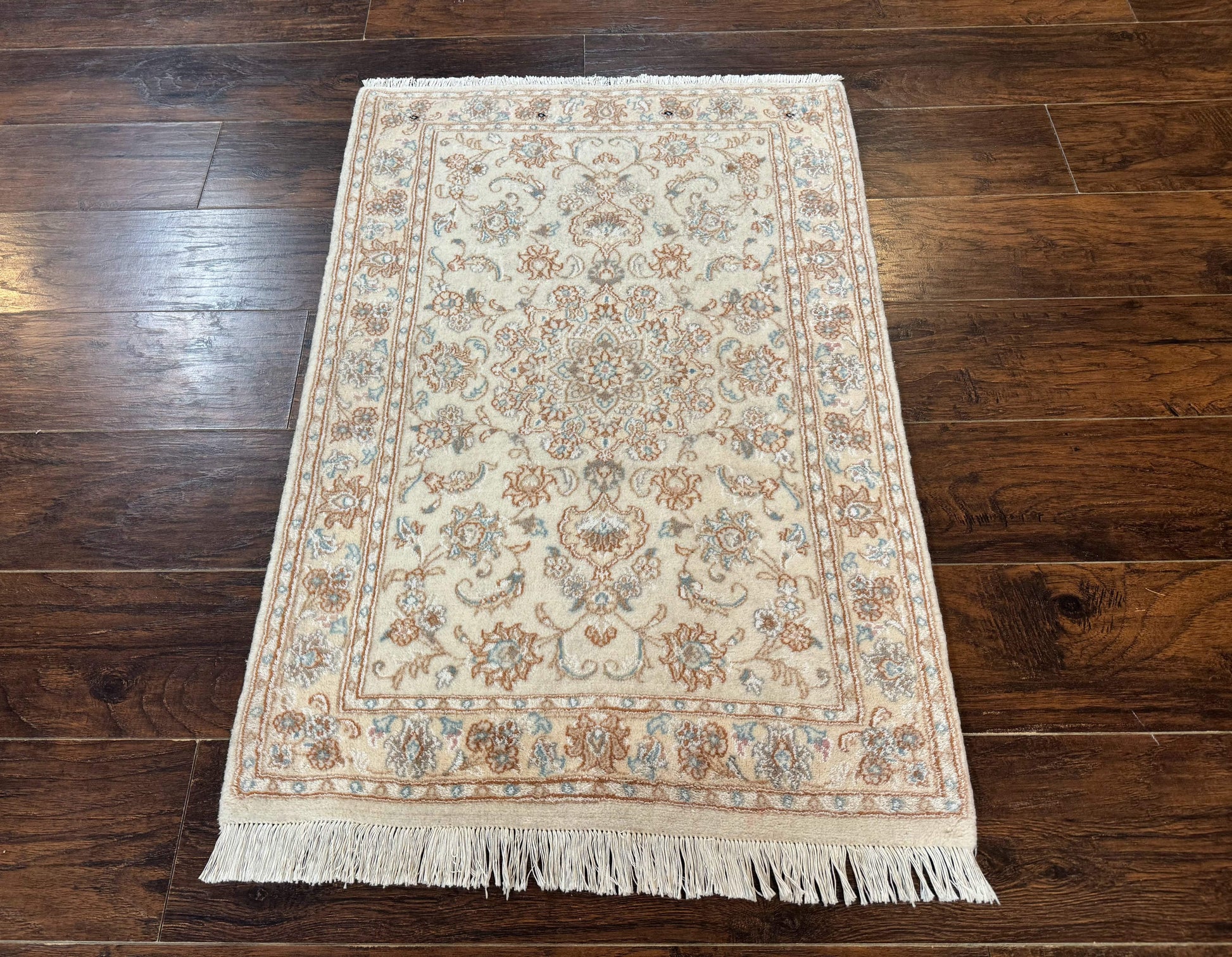 Small Persian Tabriz Rug 2.6 x 3.8, Vintage, Wool and Silk Highlights, Fine 225 KPSI - Nuvé