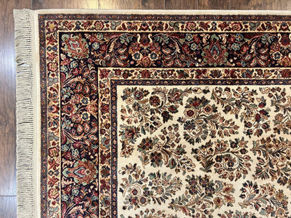 Karastan Rug 8' 8" x 12', Ivory Sarouk #760, Original Karastan Carpet 700 Series, Wool Karastan Area Rug, USA Made, Large Karastan w/ Label - Nuvé