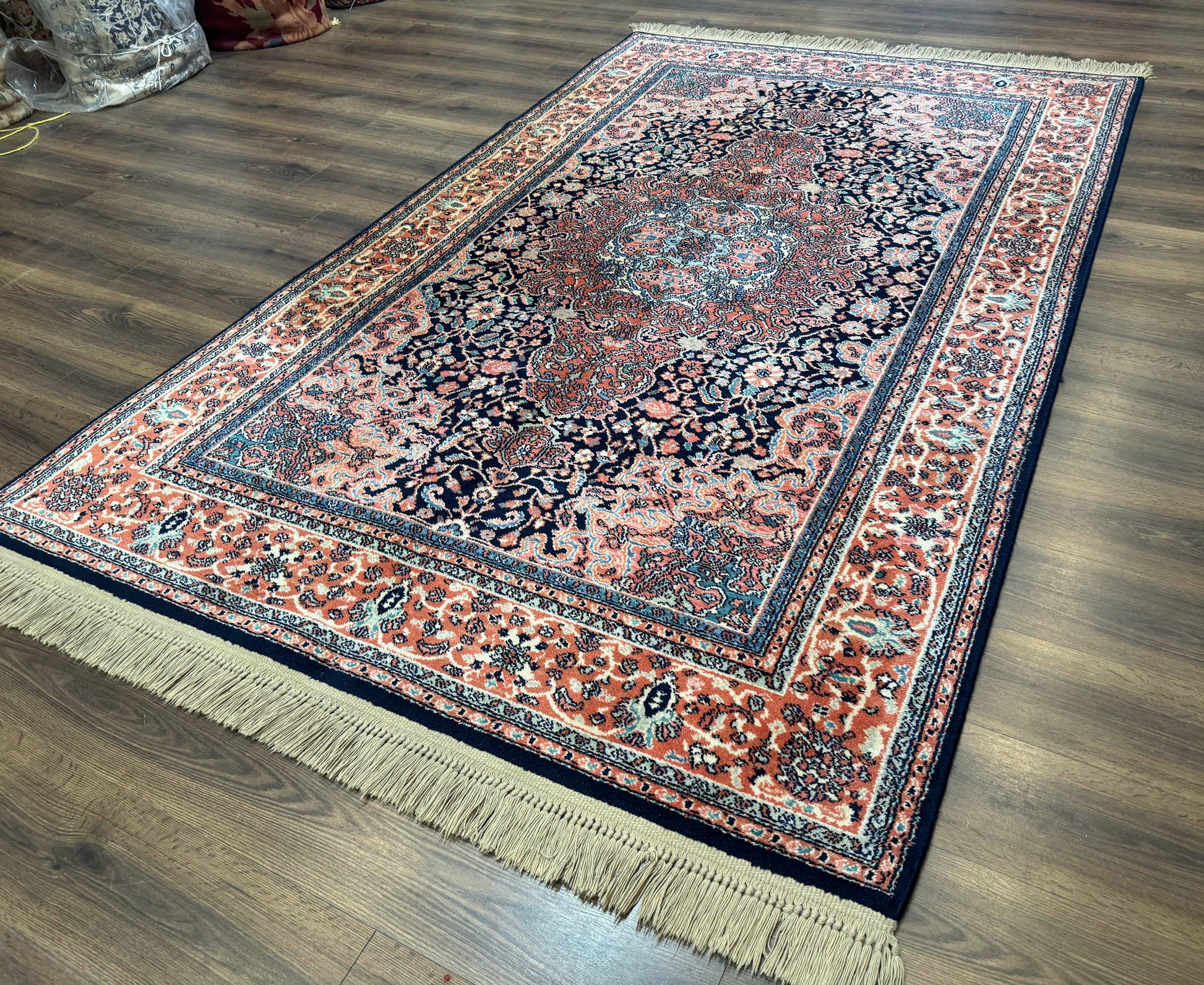 Karastan Rug 5.9 x 9, Kashan Medallion #741, Original Collection 700 Series, Discontinued, Wool Pile - Nuvé