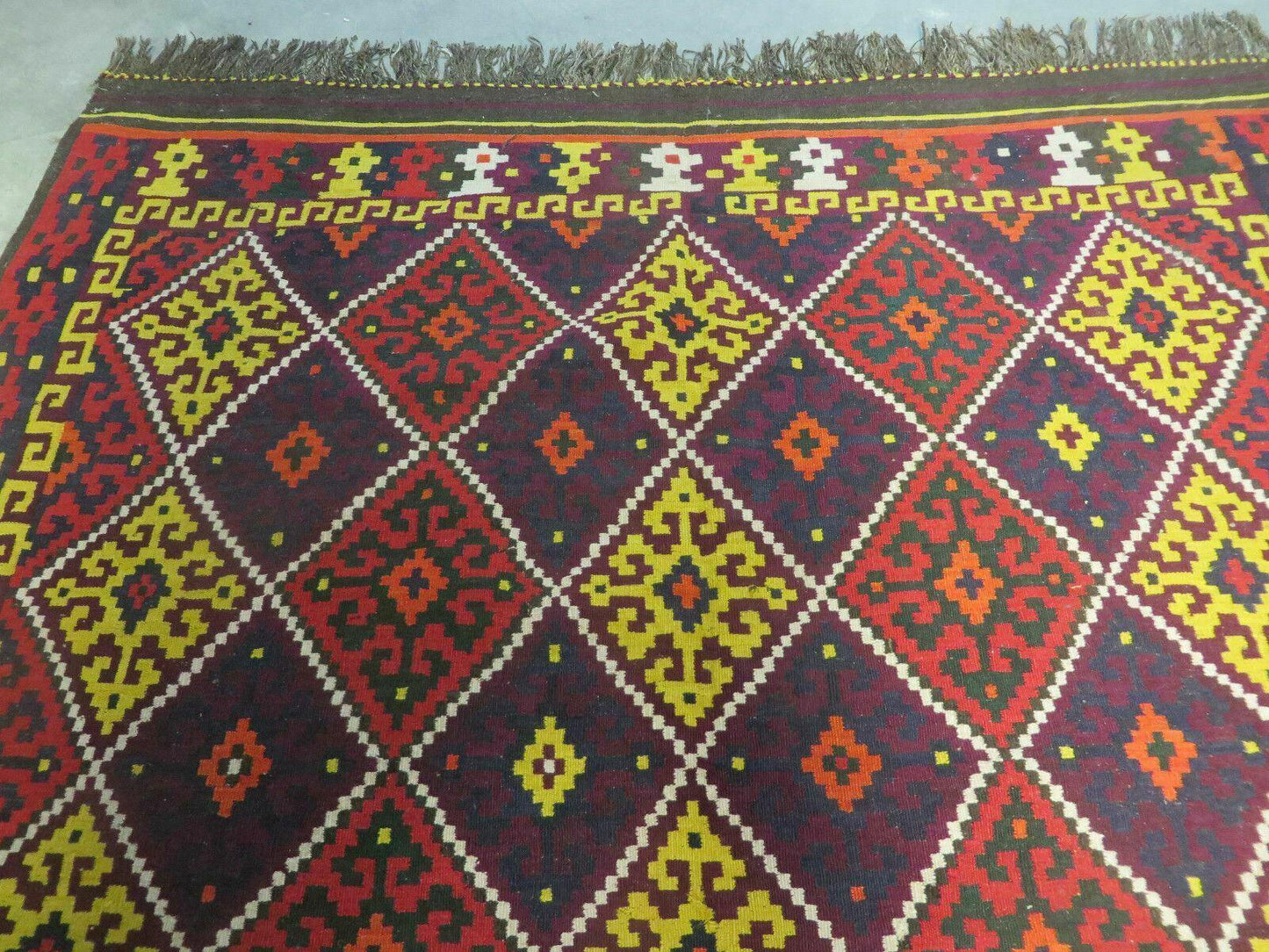 6' X 13' Antique Turkish Kilim Handmade Flat Weave Wool Rug Veg Dye - Nuvé