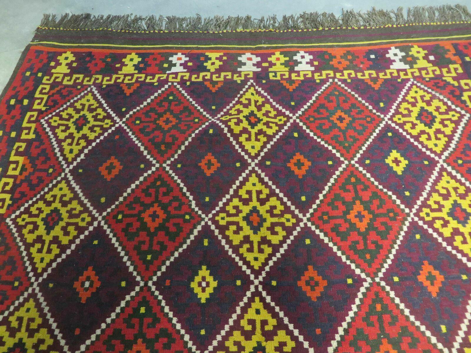 6' X 13' Antique Turkish Kilim Handmade Flat Weave Wool Rug Veg Dye - Nuvé