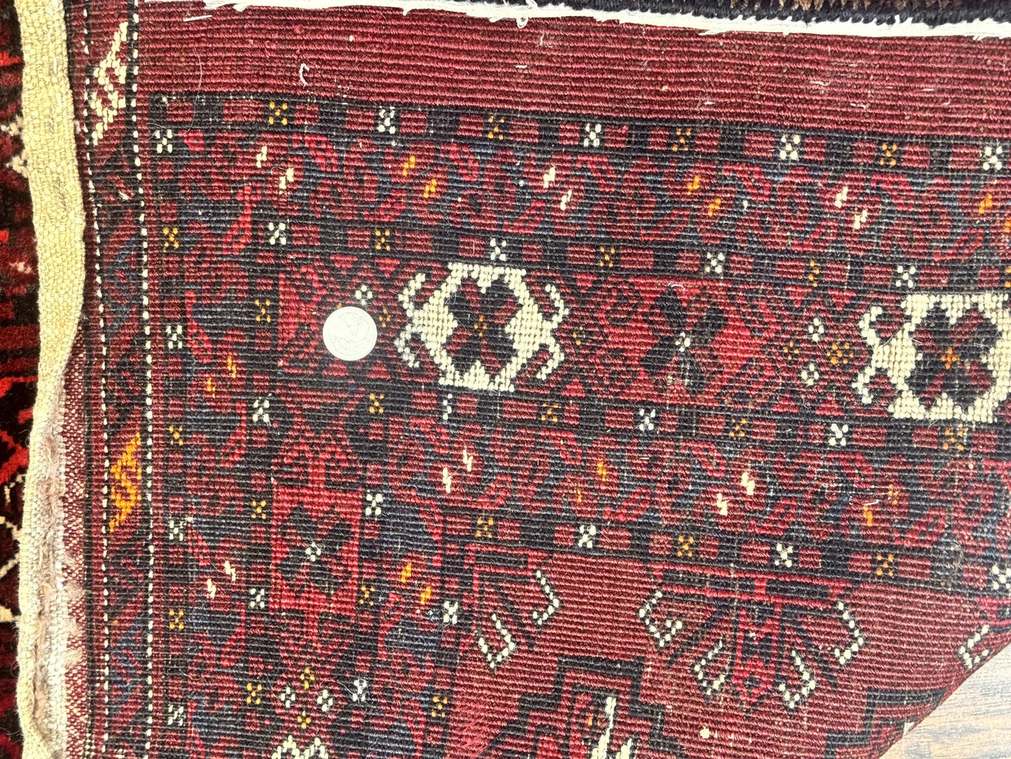 Antique Afghan Turkoman Mafrash Rug 3x5, Red, Hand Knotted, Wool, Tribal Collectible - Nuvé