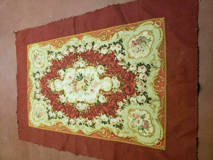 3' X 5' Antique Handmade French Aubusson Weave Savonnerie Needlepoint Rug Nice - Nuvé