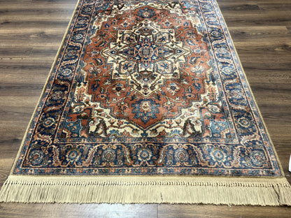 Karastan Rug 4x6, Vintage Karastan #744 Antique Serapi Pattern, Wool Pile, Original 700 Series Karastan Carpet - Nuvé