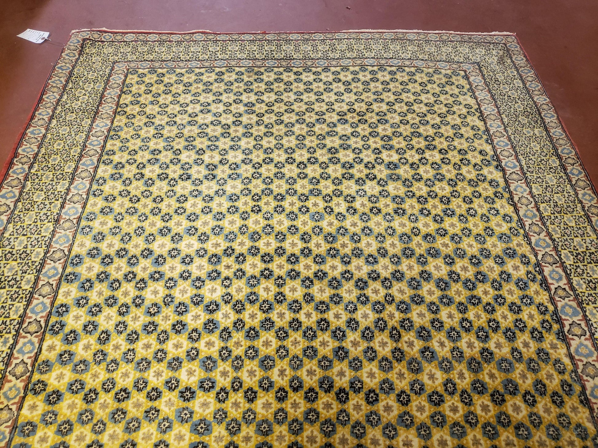 5x7 Authentic Handmade Rug Star Of David Wool Rug Green Rug Gold Rug 4x6 Rug - Nuvé