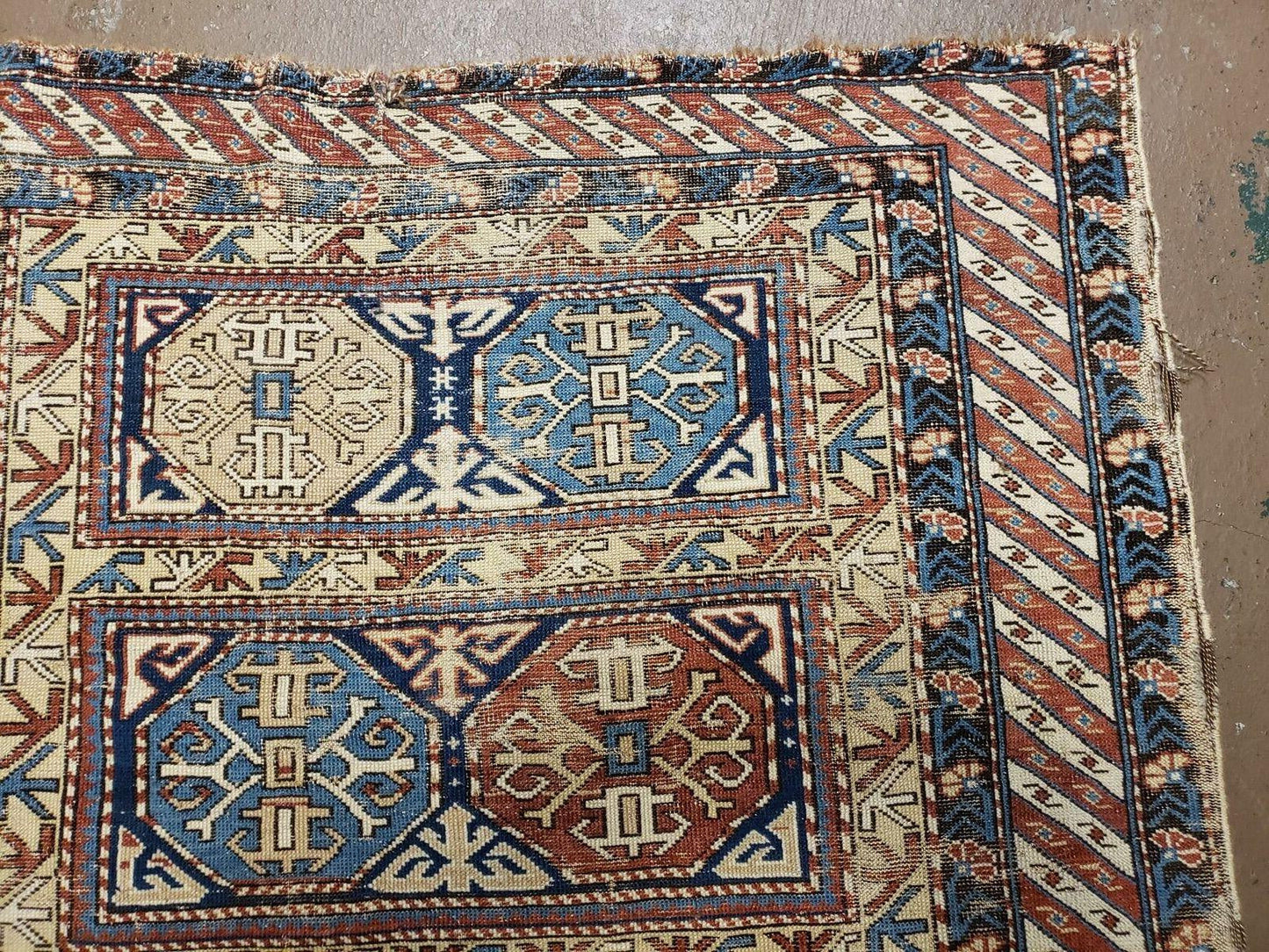 Antique Caucasian Rug 3x5, Shirvan Kazak Tribal Carpet - Nuvé